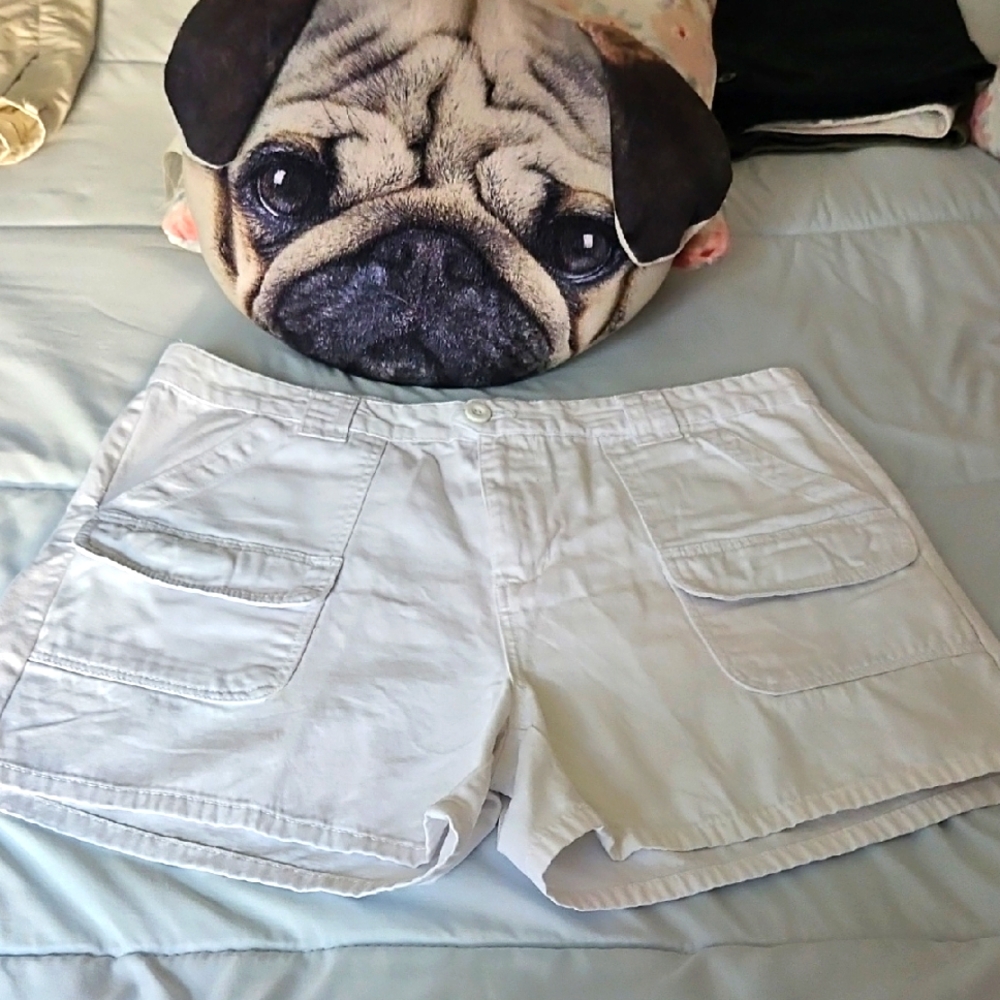 SABREE White Cotton Shorts Size 12 Versatile Lots Of Velcro Pockets Sexy Look